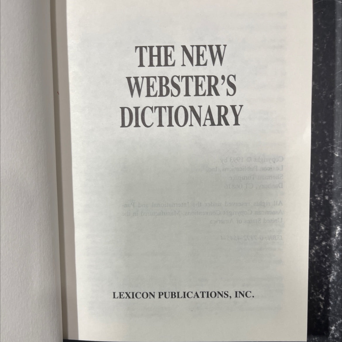 the new webster's dictionary book, by unknown, 2018 Hardcover image 2