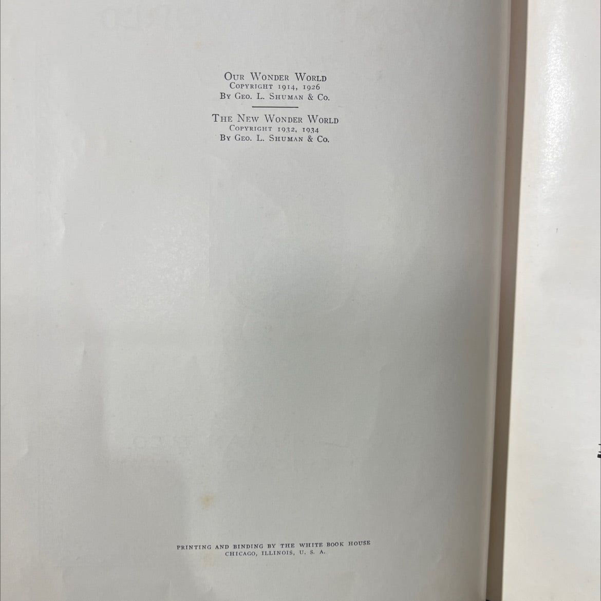 the new wonder world book, by geo. l. shuman & co., 1934 Hardcover image 3