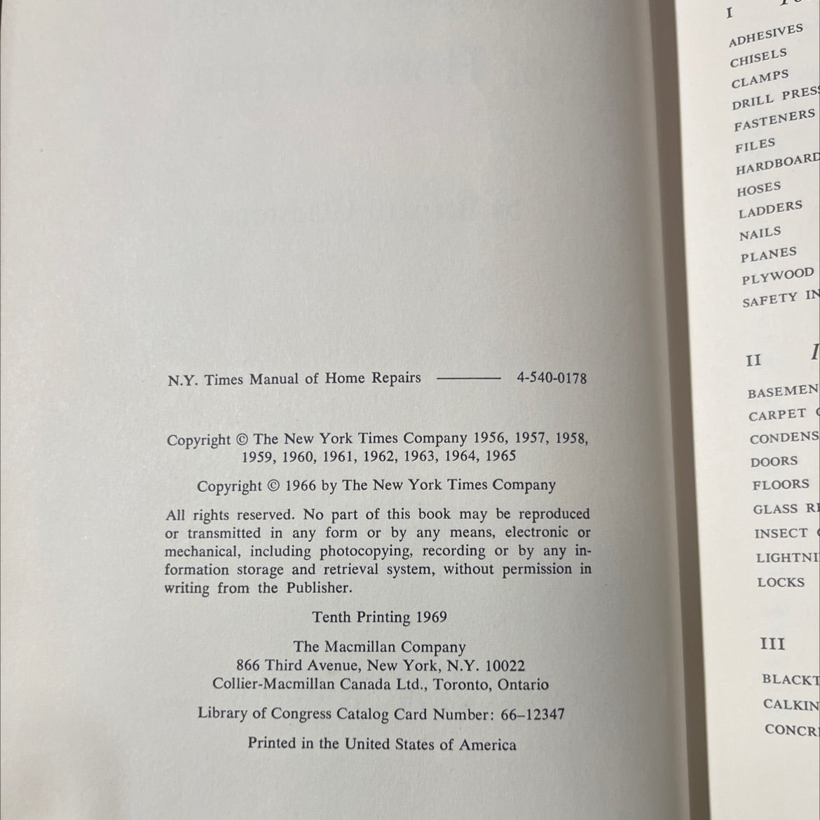 the new york times complete manual of home repair book, by bernard gladstone, 1966 Hardcover image 3