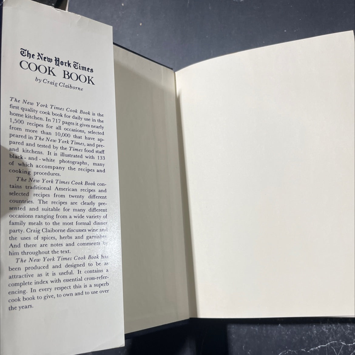 the new york times cook book book, by craig claiborne, 1961 Hardcover image 4