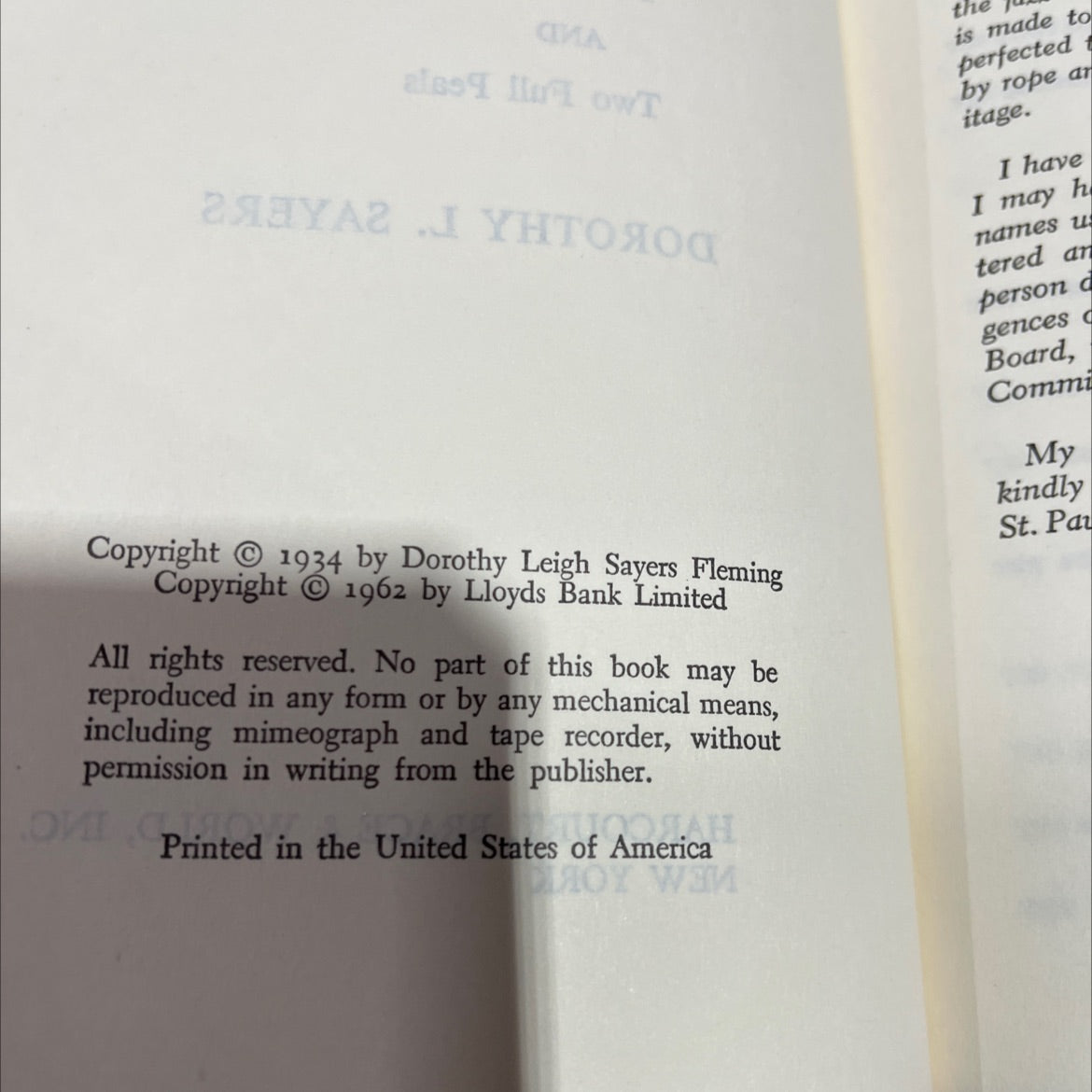 the nine tailors changes rung on an old theme in two short touches and two full peals book, by dorothy l. sayers, 1962 image 3
