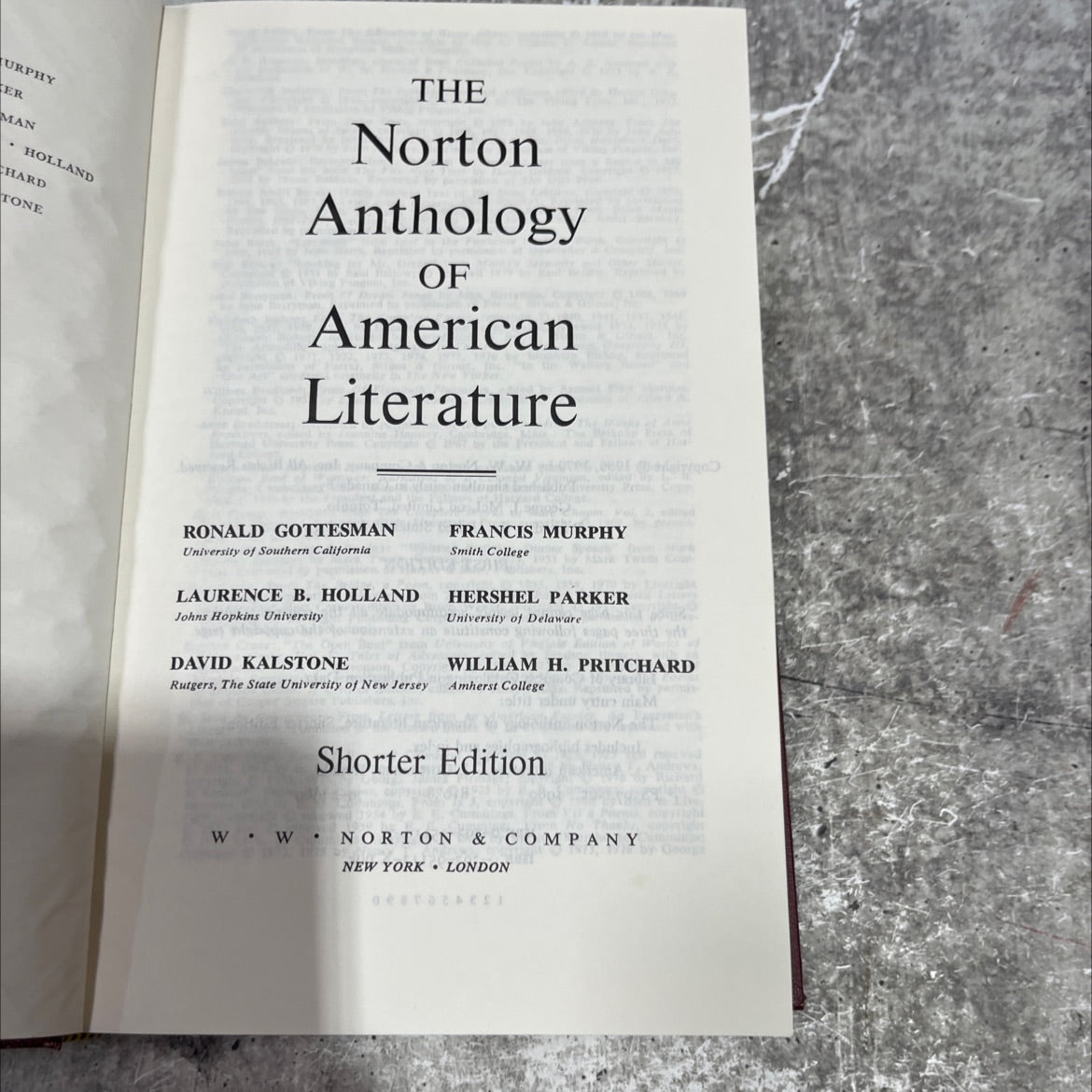 the norton anthology of american literature short edition book, by francis murphy, ronald gottesman, laurence b. image 2