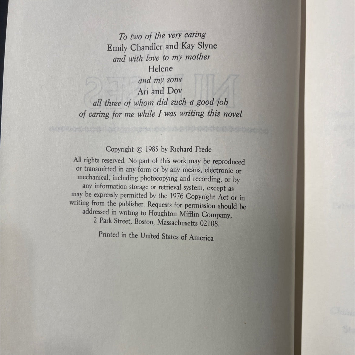 the nurses book, by Richard Frede, 1985 Hardcover image 3