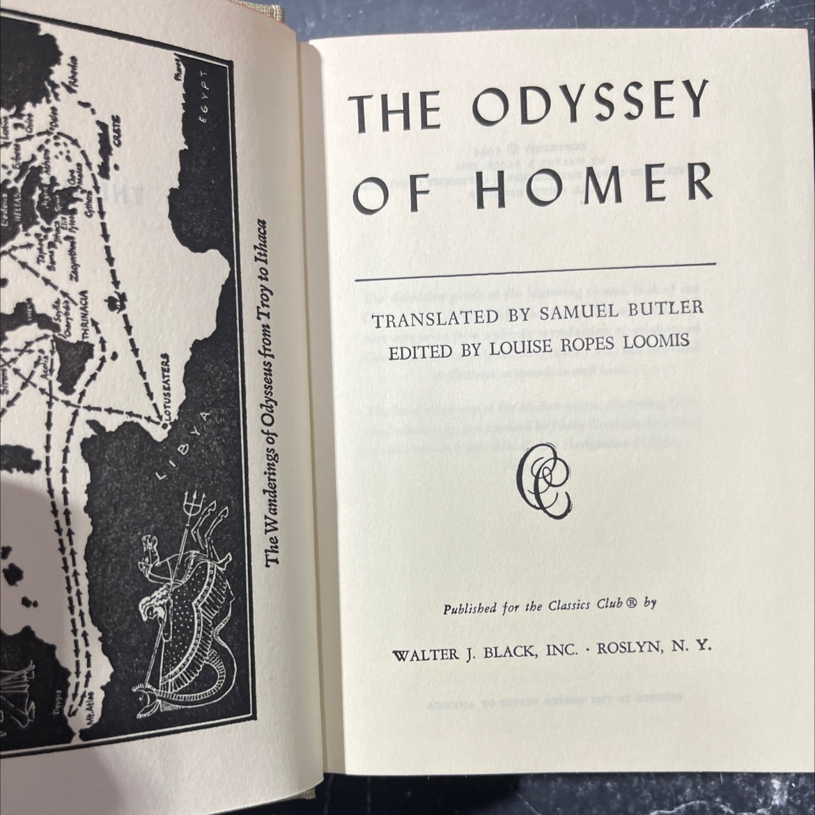 the odyssey book, by homer, 1944 Hardcover image 2