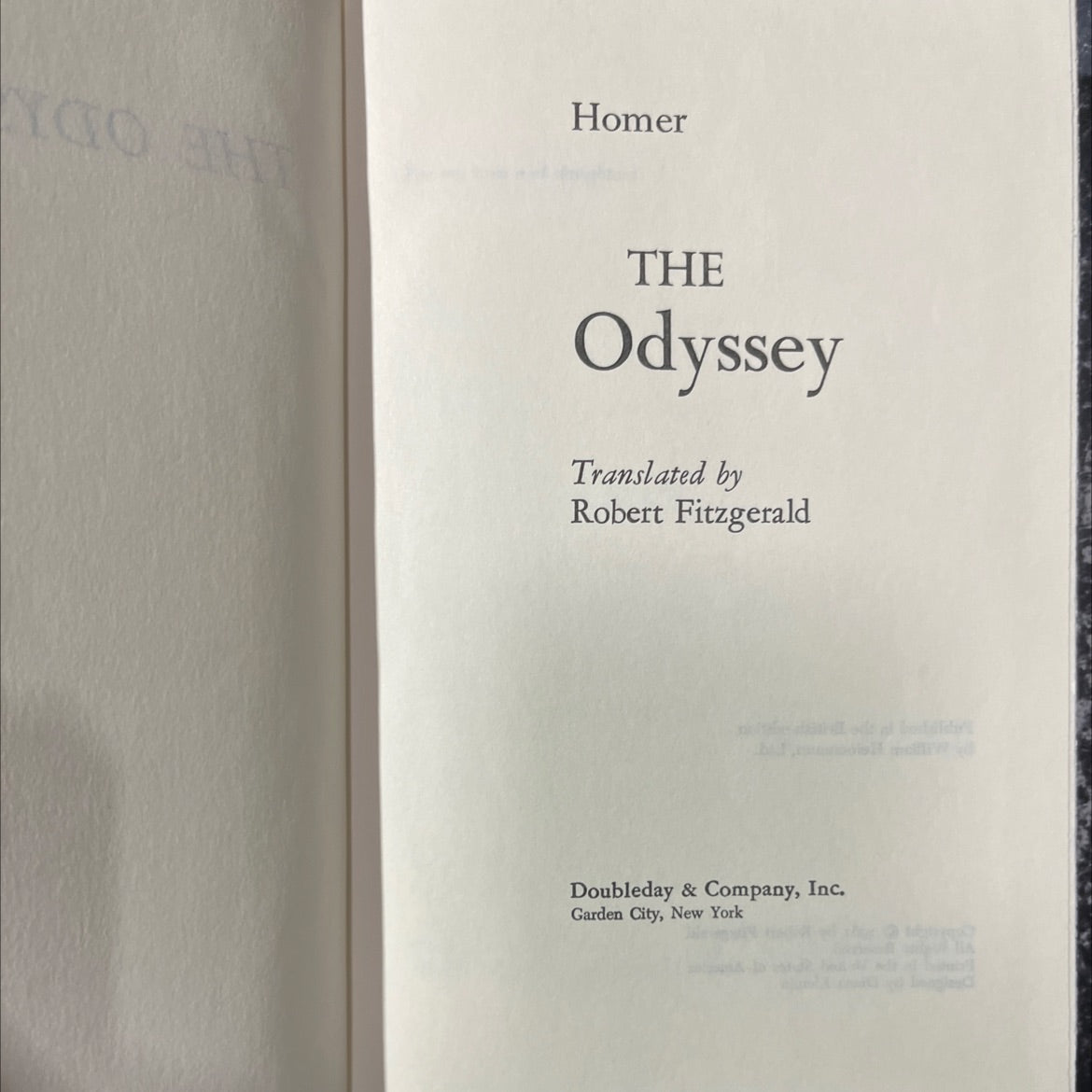 the odyssey book, by homer, 1961 Hardcover image 2