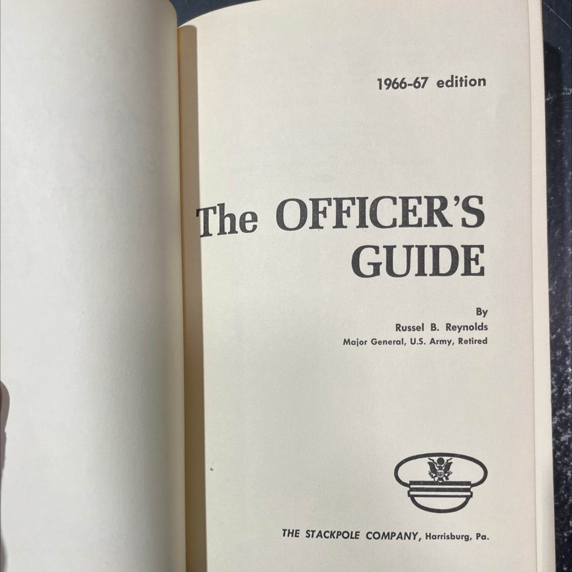 the officer's guide book, by Russel B. Reynolds, 1966 Hardcover image 2