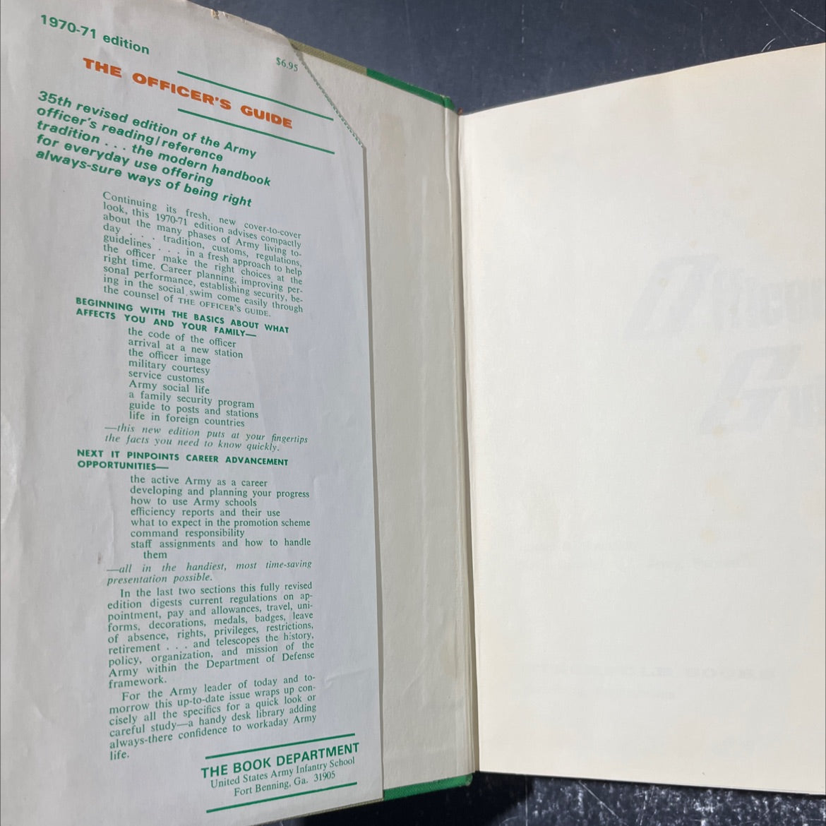 the officer's guide book, by Russel B. Reynolds, 1970 Hardcover image 4