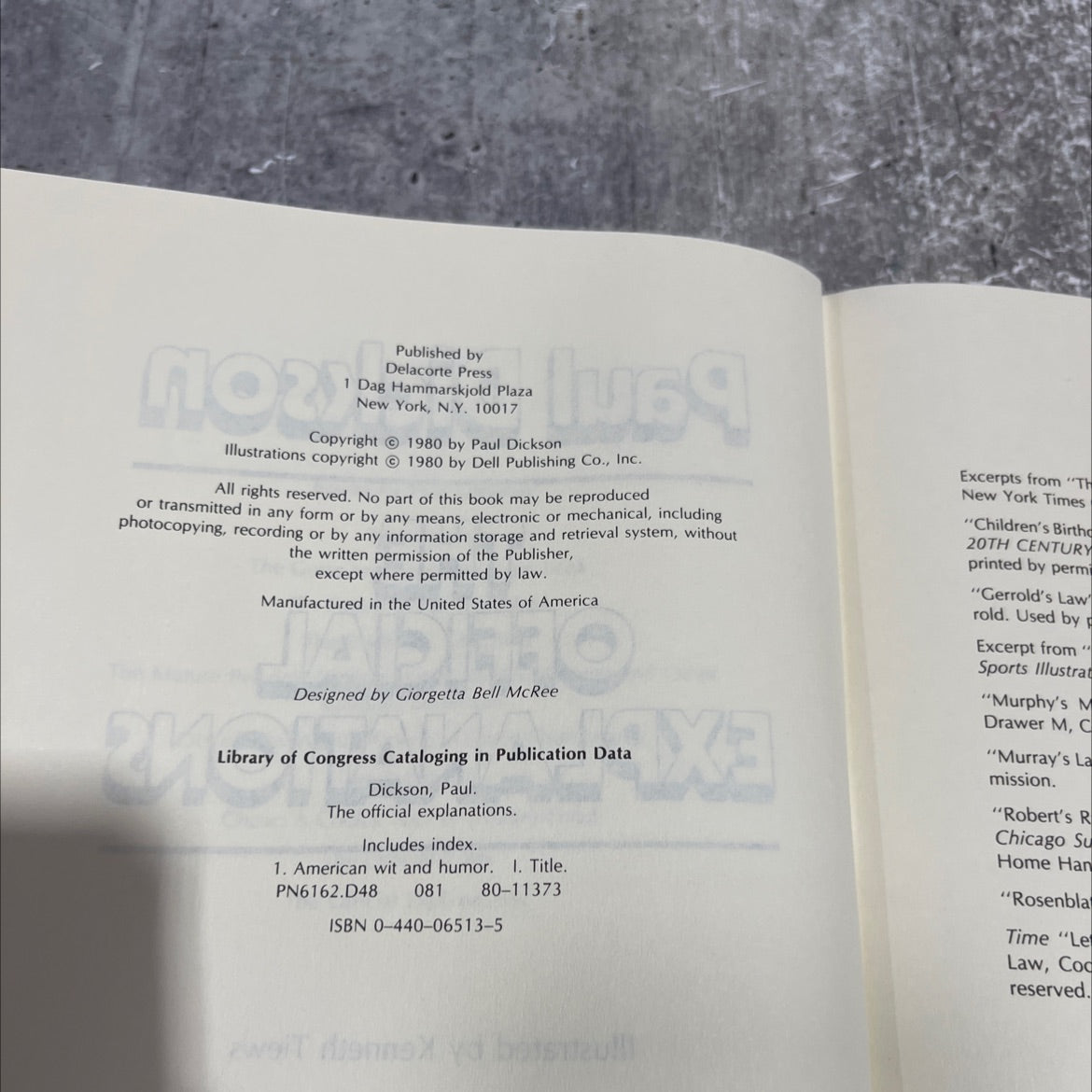 the official explanations book, by Paul Dickson, 1980 Hardcover image 3