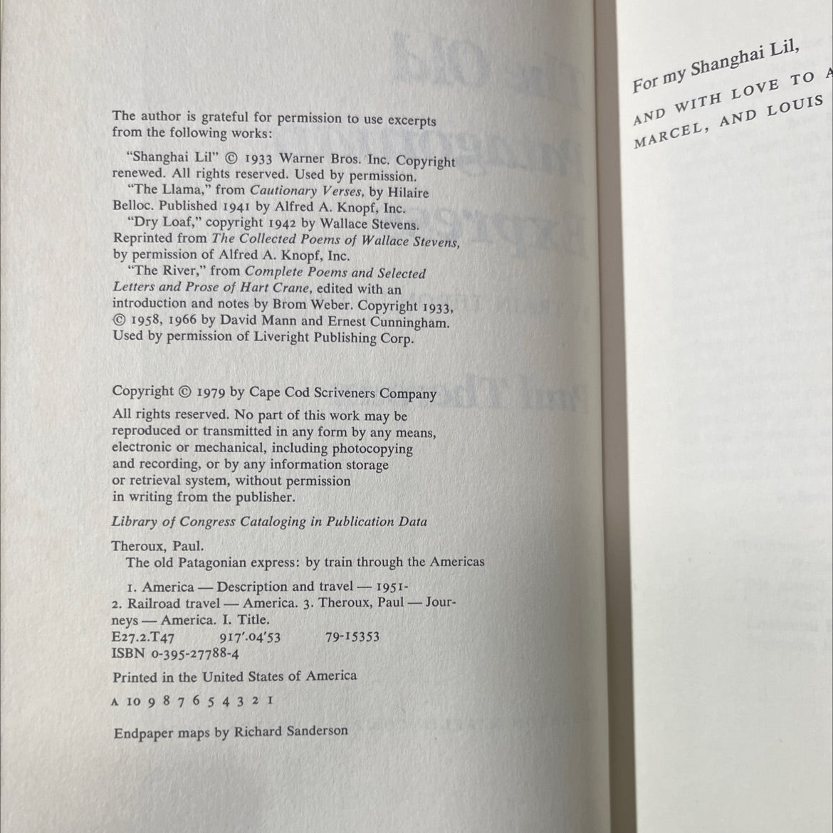 the old patagonian express: by train through the americas book, by Paul Theroux, 1979 Hardcover image 3