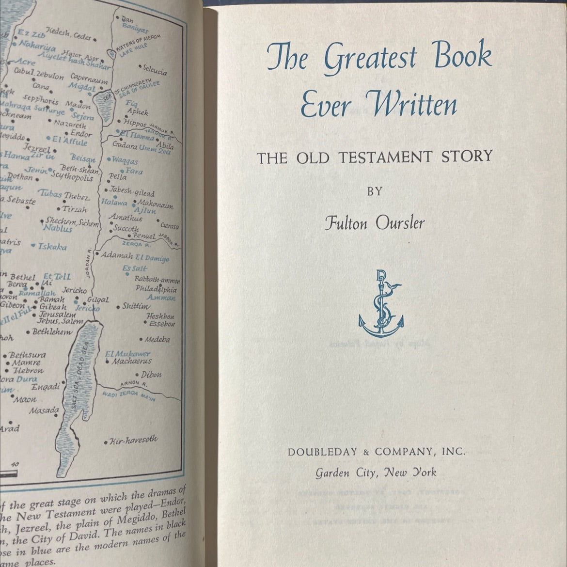the old testament story book, by Fulton Oursler, 1951 Hardcover image 2