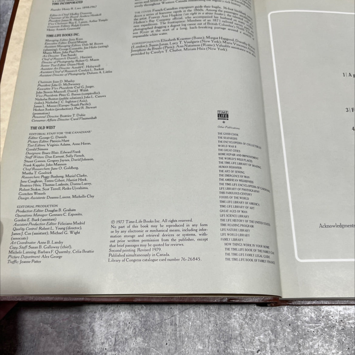the old west the canadians book, by Ogden Tanner, 1979 Hardcover image 3