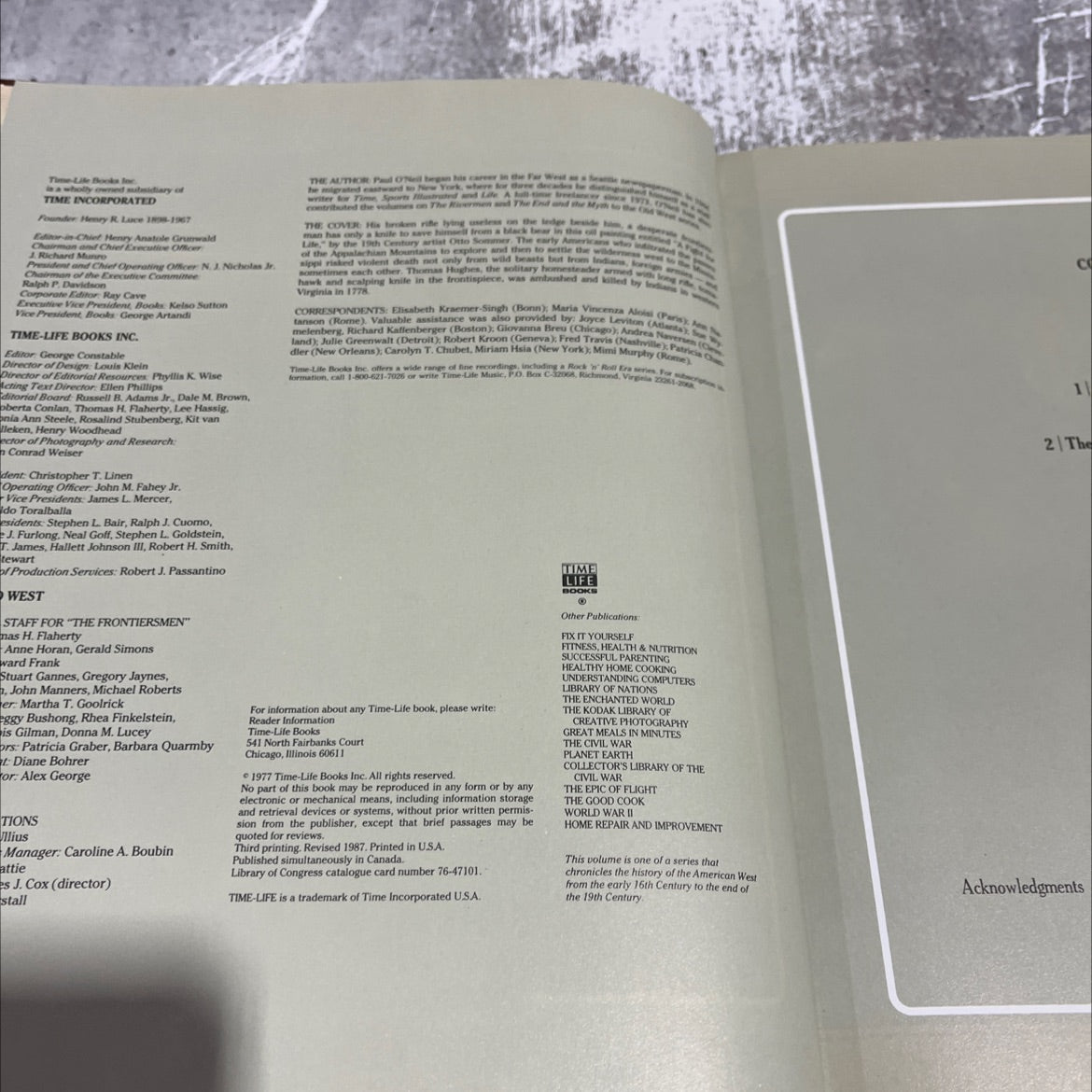 the old west the frontiersmen book, by paul o'neil, 1987 Hardcover image 3