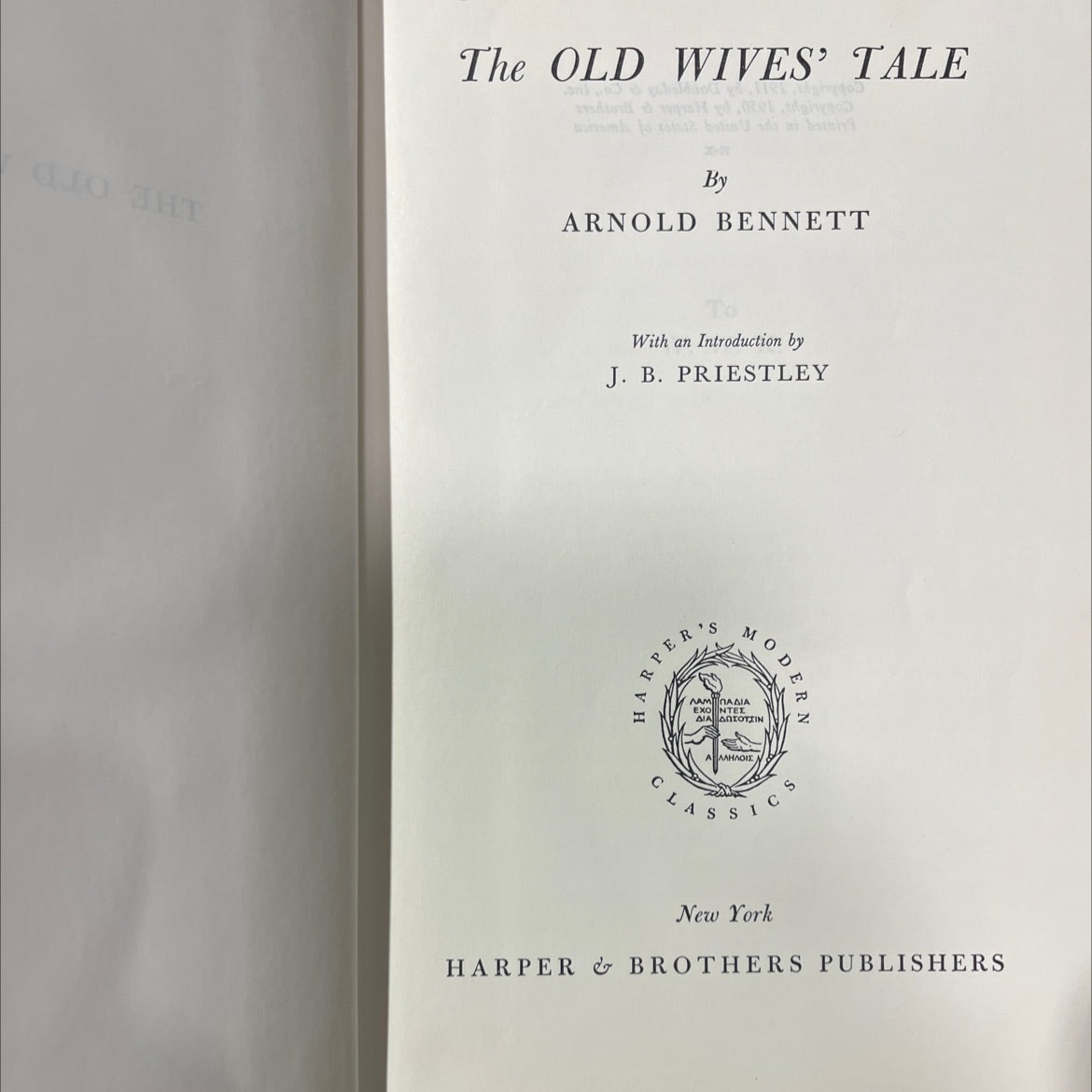 the old wives' tale book, by arnold bennett, 1950 Hardcover image 2