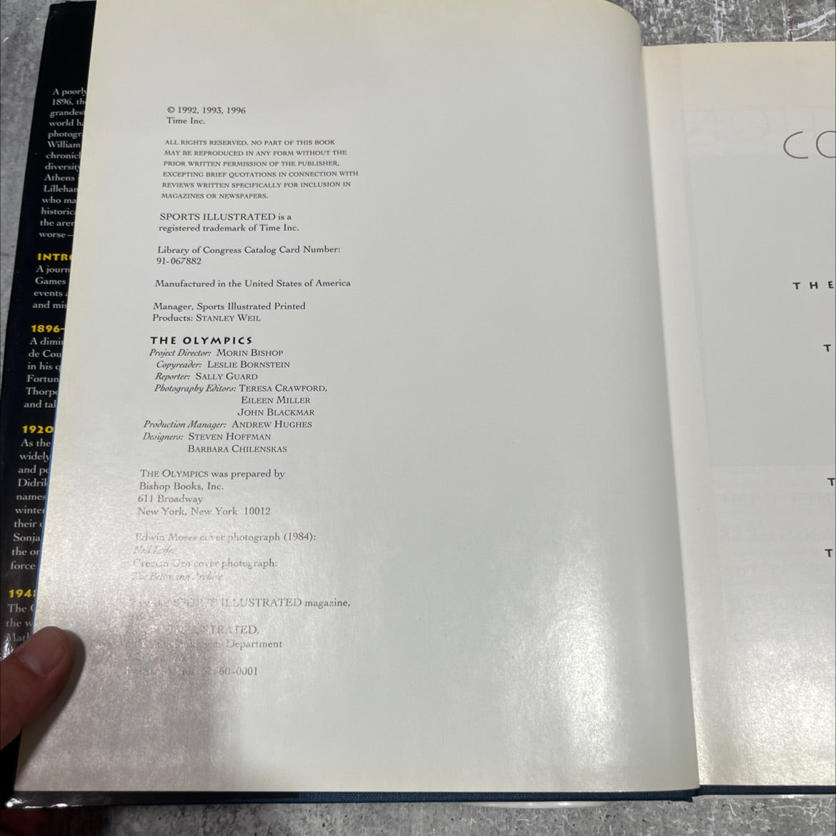 the olympics a history of the games book, by william oscar johnson, 1996 Hardcover image 3