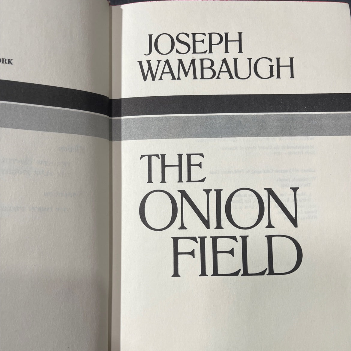 the onion field book, by Joseph Wambaugh, 1973 Hardcover image 2