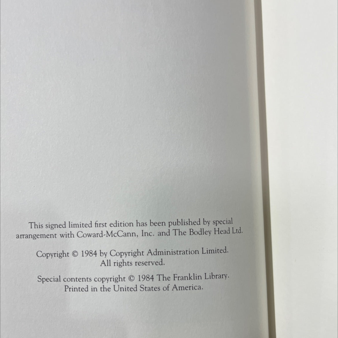 SIGNED the only problem book, by muriel spark, 1984 Leather, First Edition, Vintage image 3