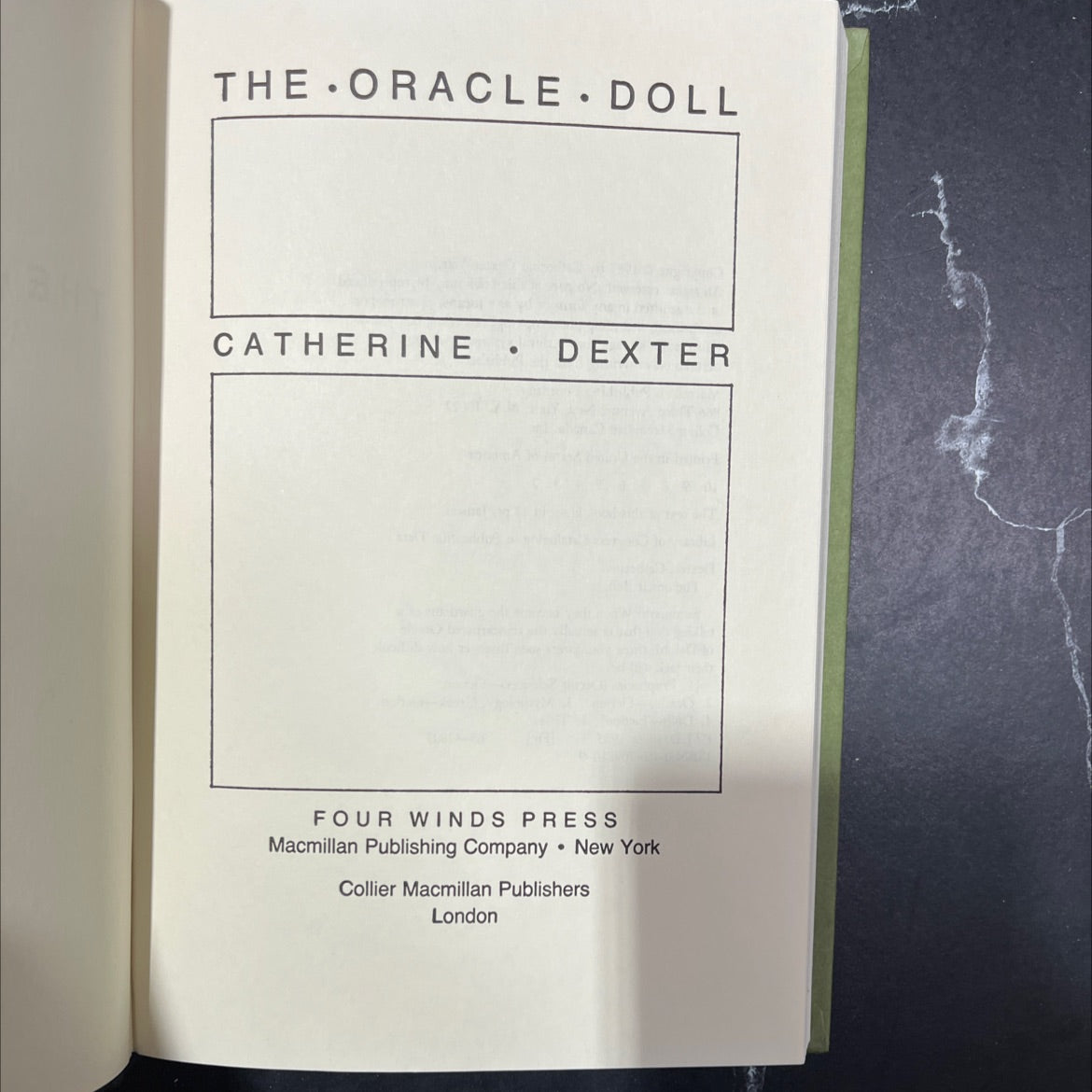 the oracle doll book, by catherine dexter, 1985 Hardcover image 2