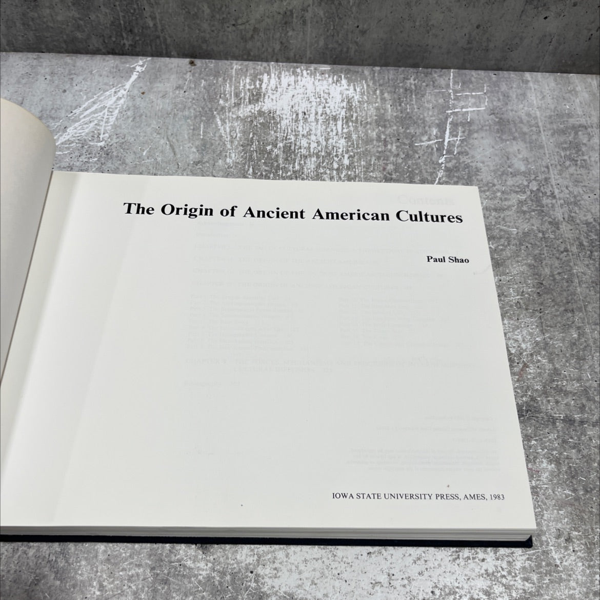 the origin of ancient american cultures book, by Paul Shao, 1983 Hardcover image 2