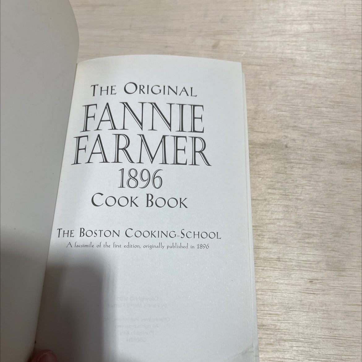 the original fannie farmer 1896 cook book the boston cooking-school book, by fannie merritt farmer, 1896 Leather image 2