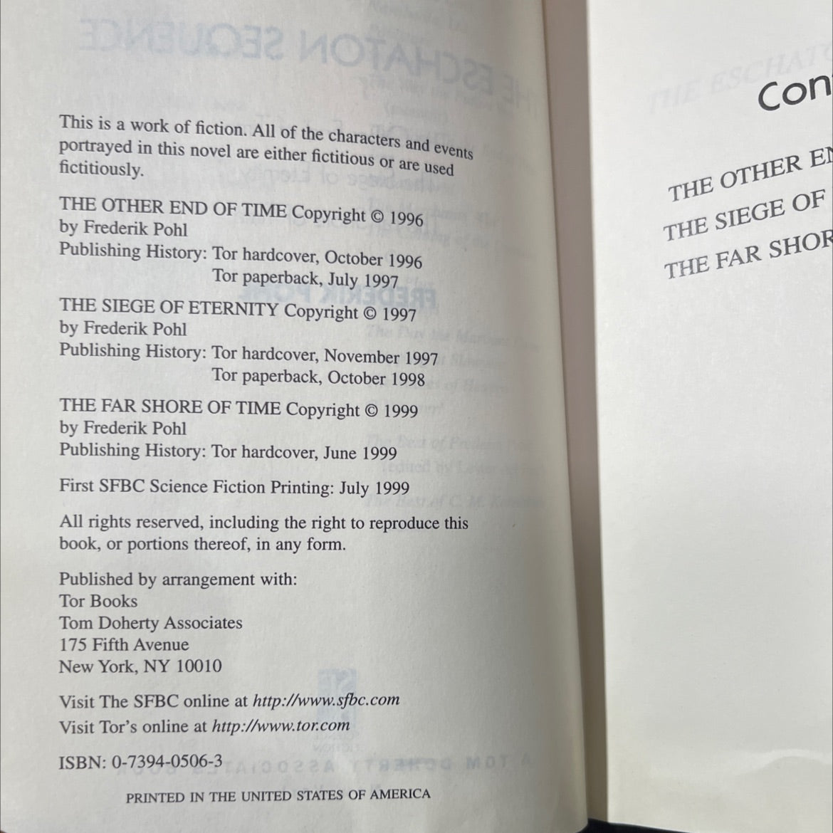 the other end of time book, by Frederik Pohl, 1996 Hardcover image 3