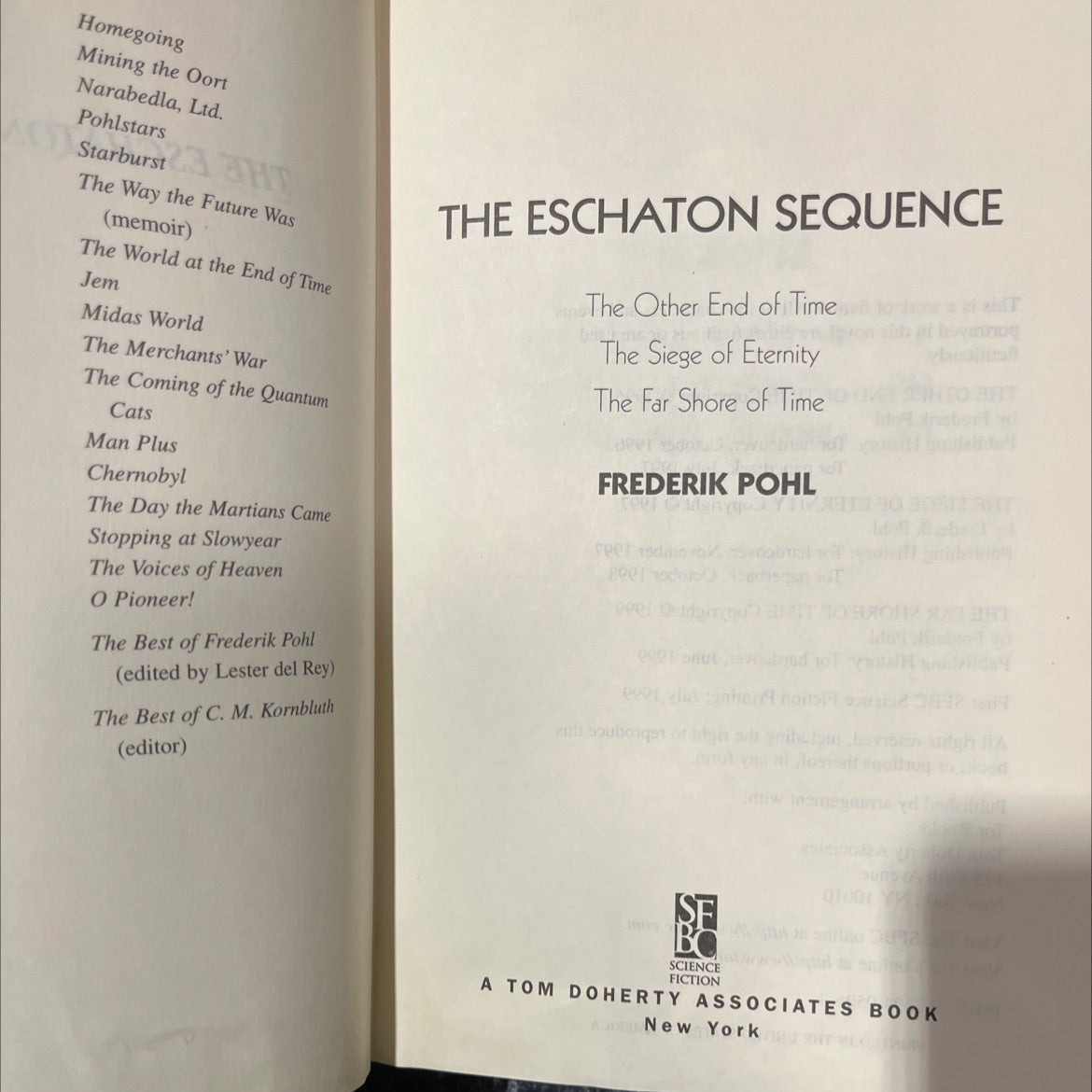 the other end of time book, by Frederik Pohl, 1996 Hardcover image 2