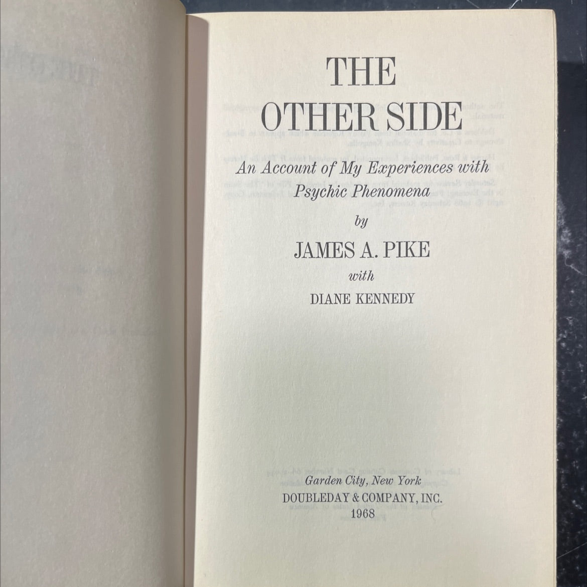 the other side an account of my experiences with psychic phenomena book, by james a. pike, 1968 Hardcover image 2
