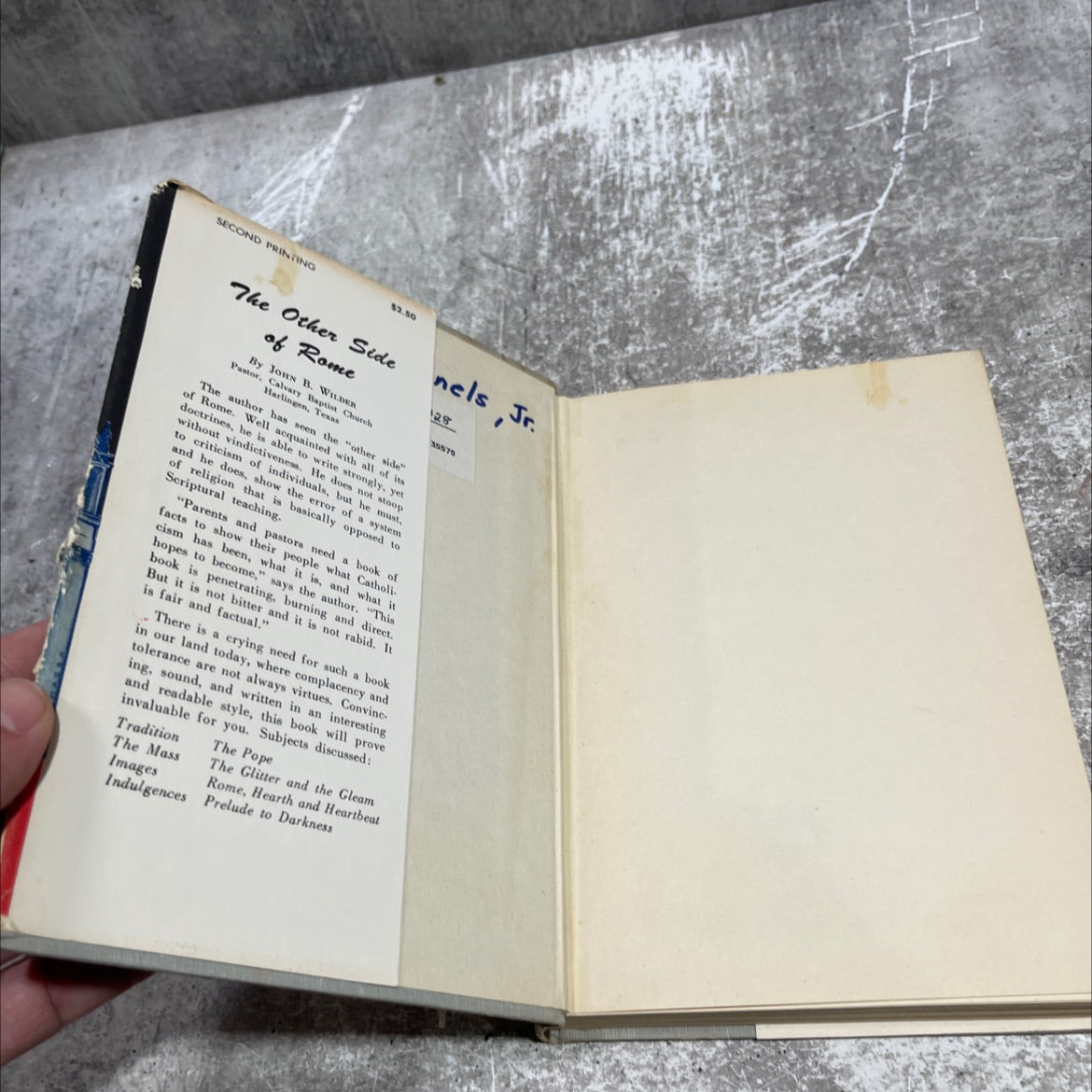 the other side of rome book, by john b. wilder, 1959 Hardcover image 4