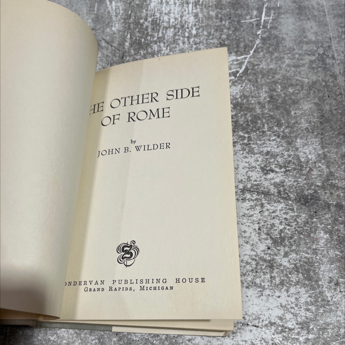 the other side of rome book, by john b. wilder, 1959 Hardcover image 2
