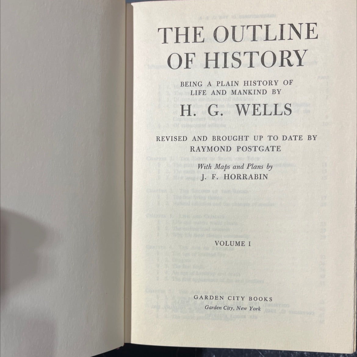 the outline of history being a plain history of life and mankind book, by h. g. wells, 1961 Hardcover image 2