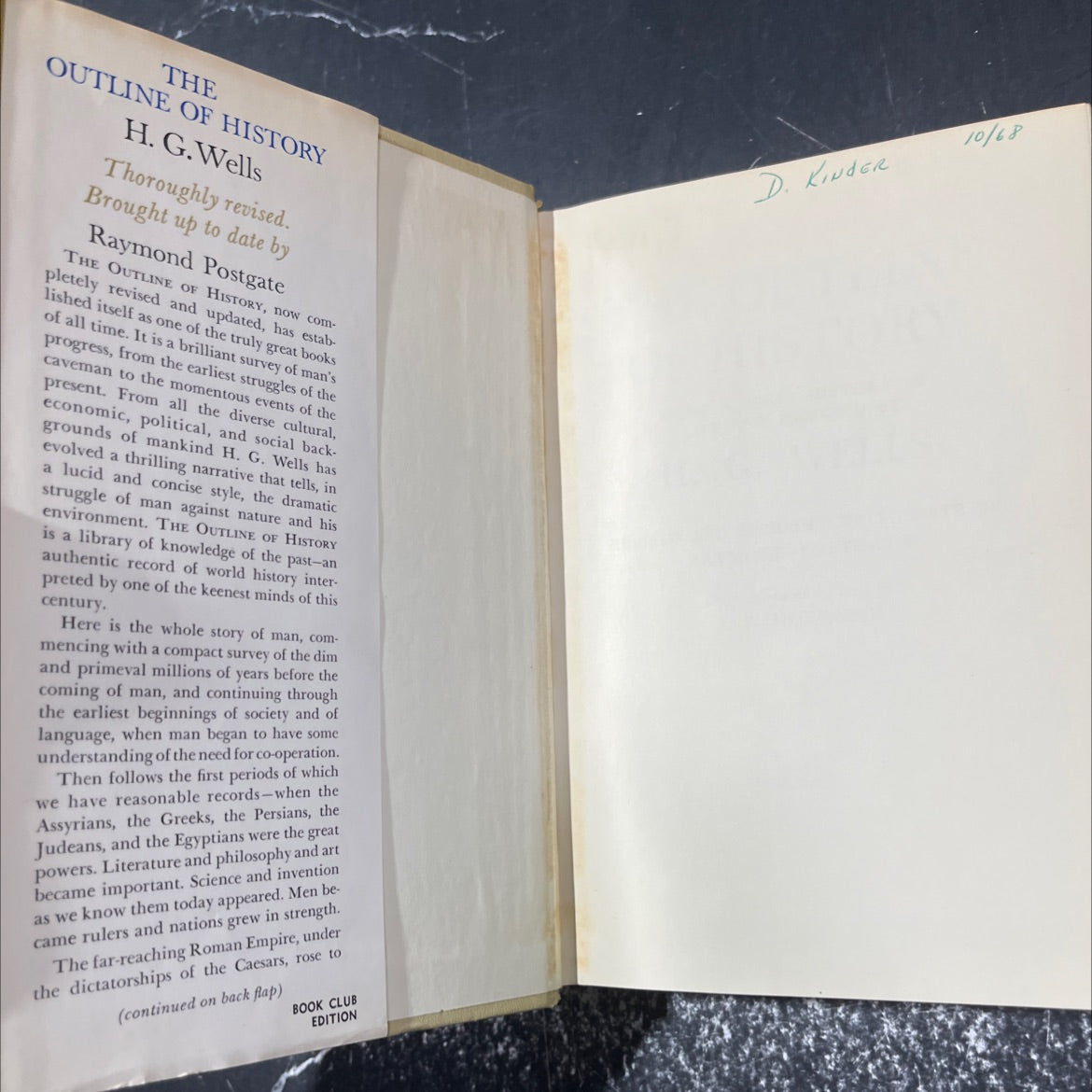 the outline of history being a plain history of life and mankind book, by h. g. wells, 1961 Hardcover image 4