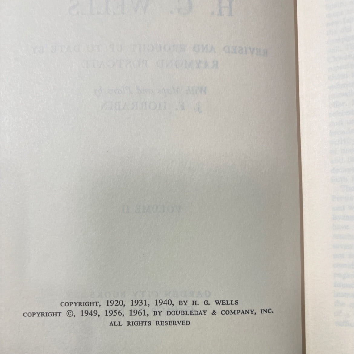 the outline of history being a plain history of life and mankind book, by h. g. wells, 1961 Hardcover image 3