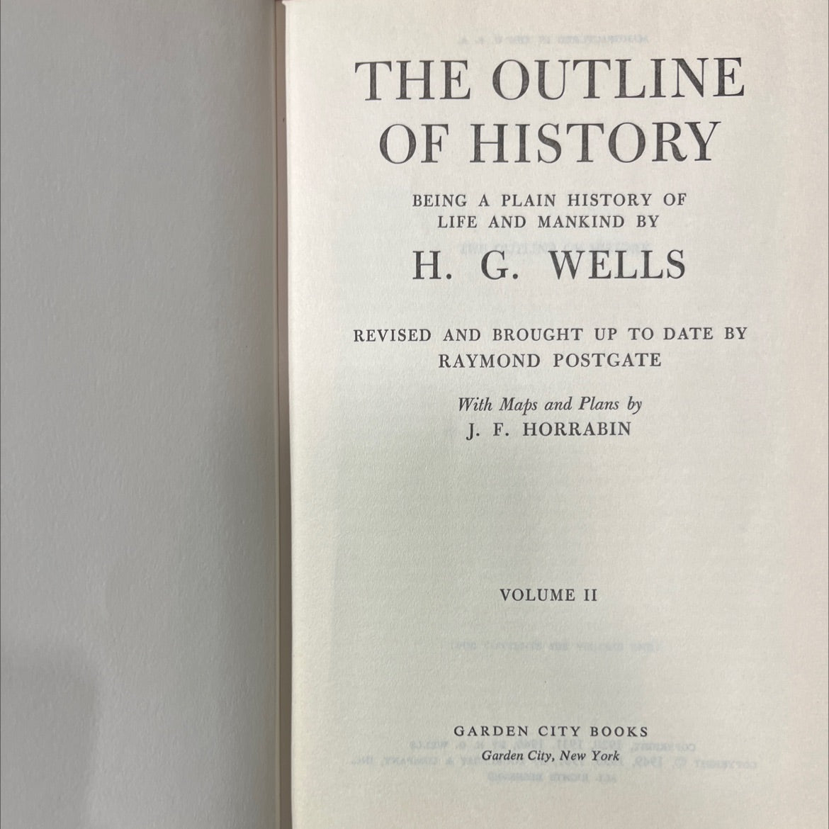 the outline of history being a plain history of life and mankind book, by h. g. wells, 1961 Hardcover image 2