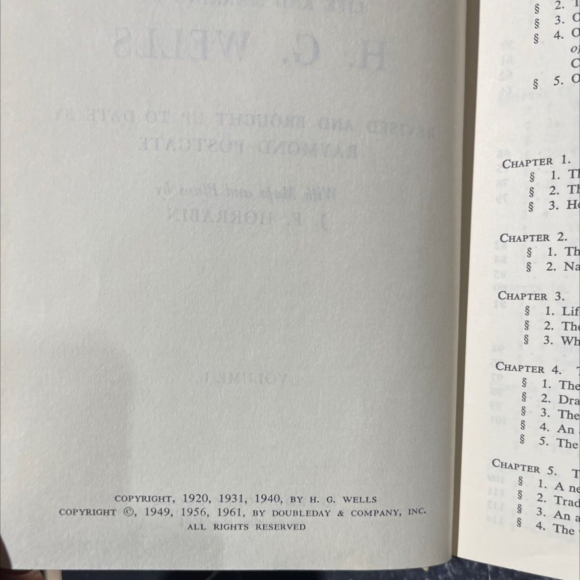 the outline of history being a plain history of life and mankind book, by h. g. wells, 1961 Hardcover image 3