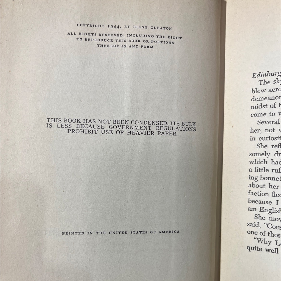 the outsider book, by irene cleaton, 1944 Hardcover image 3