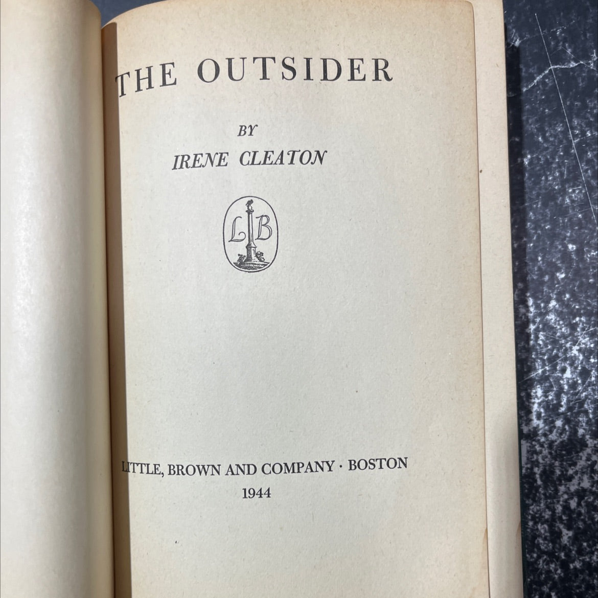 the outsider book, by irene cleaton, 1944 Hardcover image 2