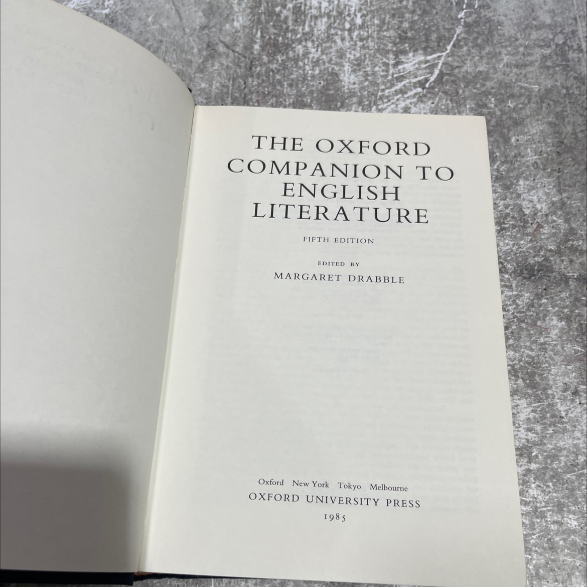 the oxford companion to english literature book, by margaret drabble, 1985 Hardcover image 2
