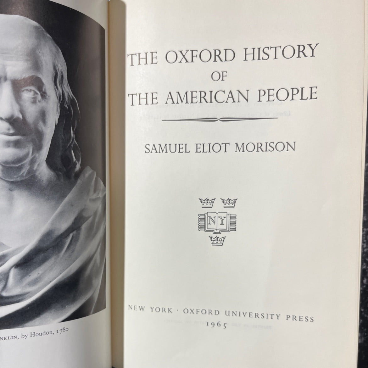 the oxford history of the american people book, by samuel eliot morison, 1965 Hardcover image 2