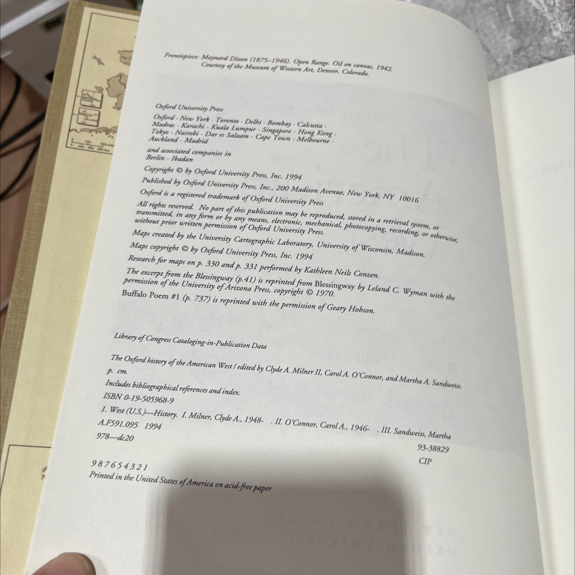 the oxford history of the american west book, by Clyde A. Milner II, Carol A. O'Connor, Martha A. Sandweiss, 1994 image 3
