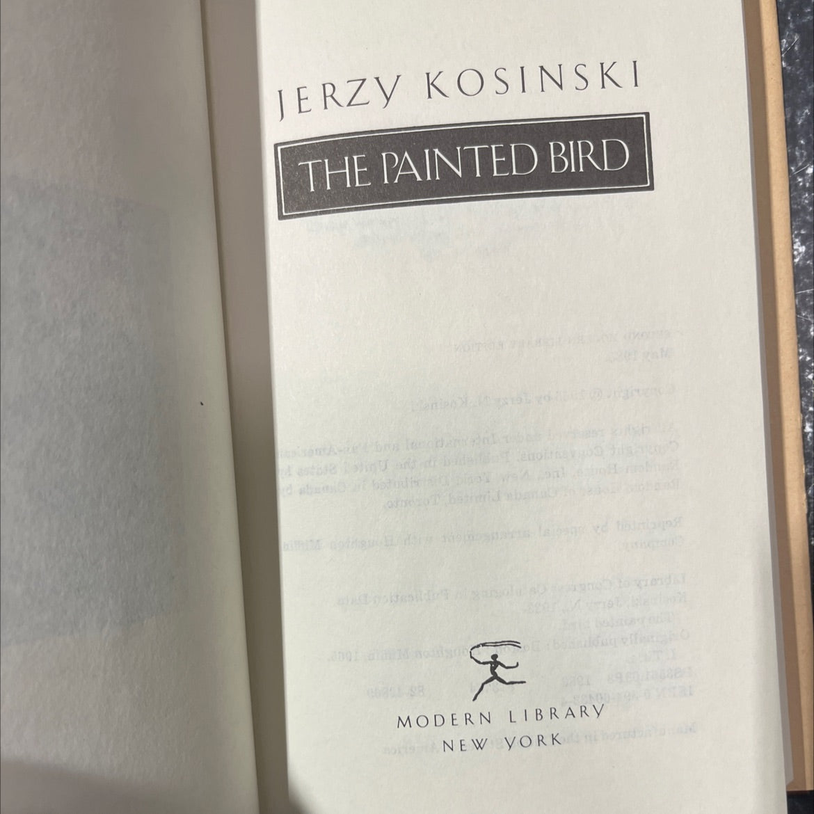 the painted bird book, by jerzy kosinski, 1983 Hardcover image 2