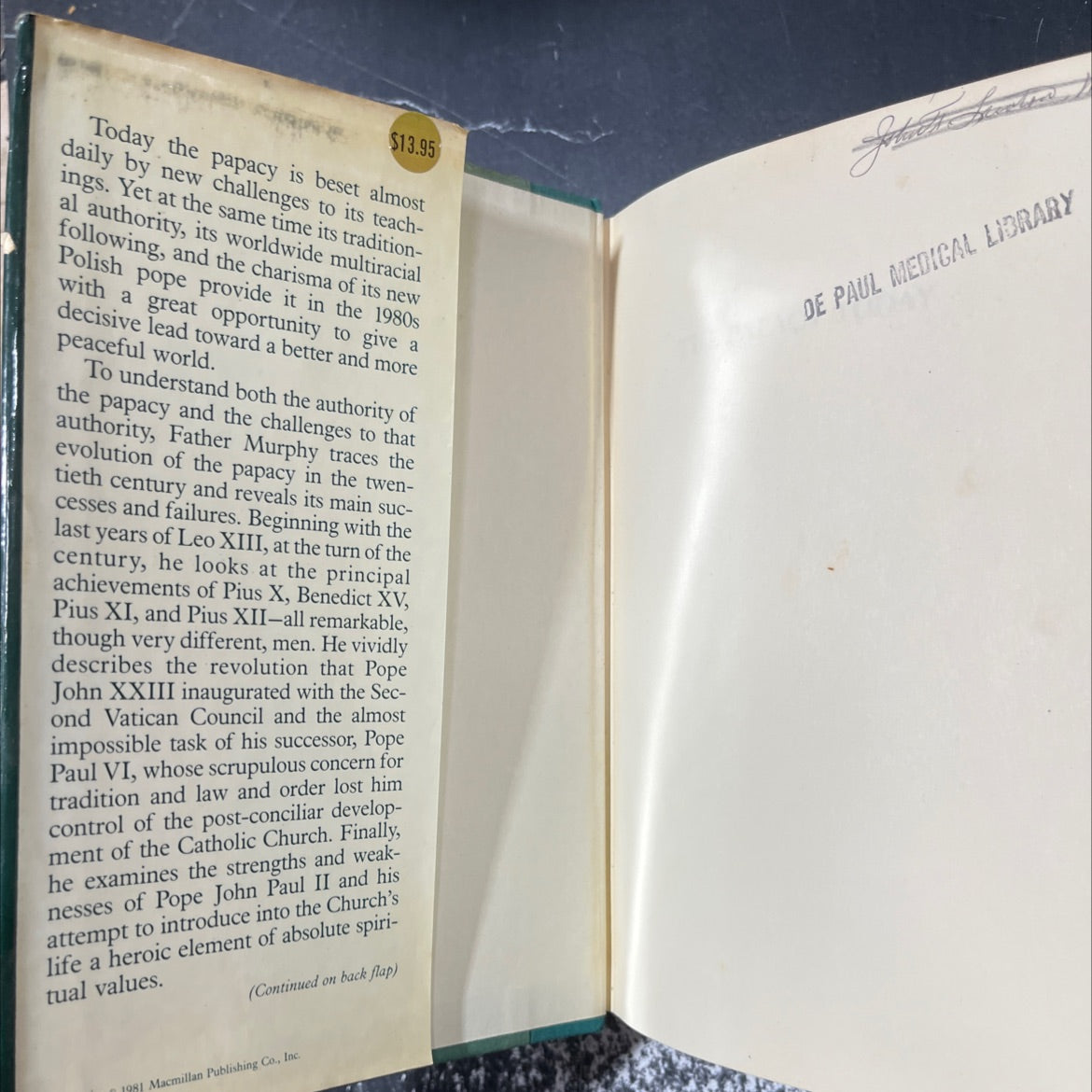 the papacy today book, by Francis X. Murphy, 1981 Hardcover image 4