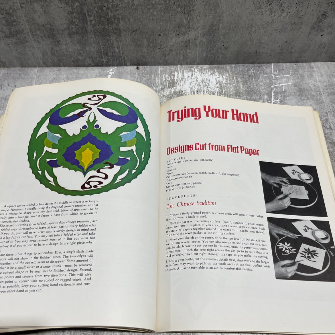 the paper cut-out design book book, by Ramona Jablonski, 1976 Paperback image 4