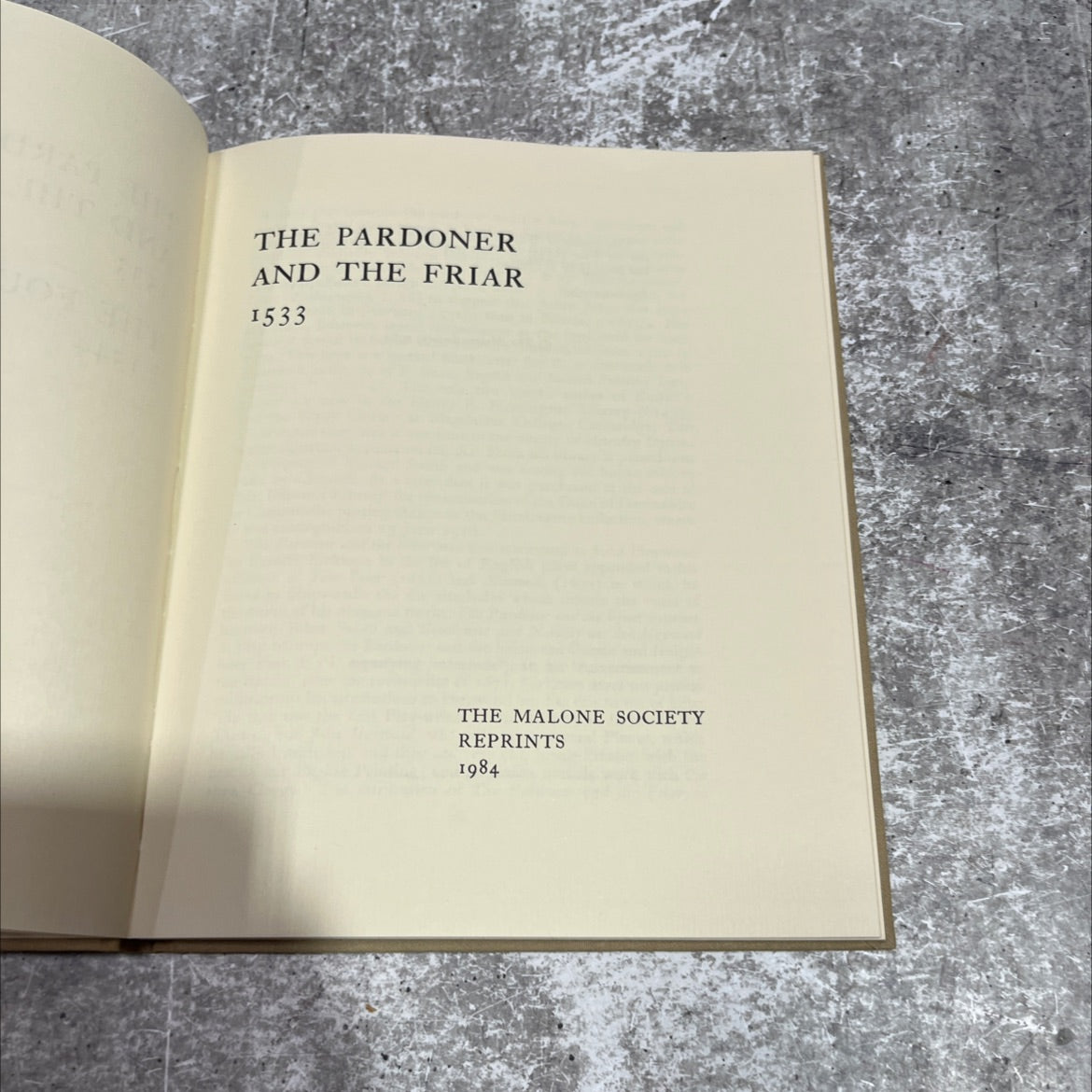the pardoner and the friar book, by unknown, 1984 Hardcover image 2