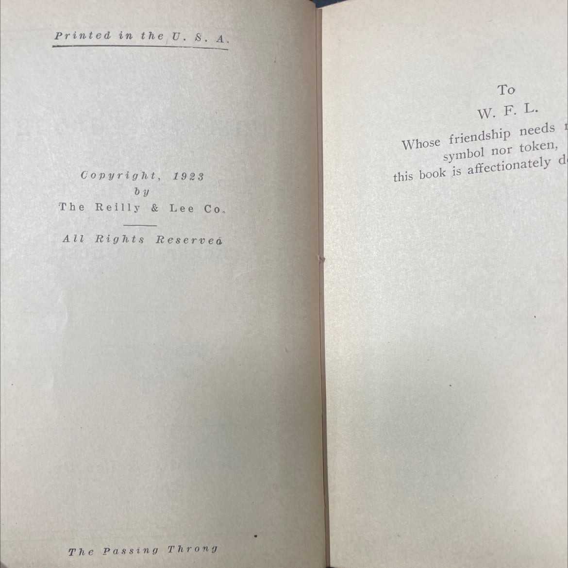 the passing throng book, by edgar a. guest, 1923 Hardcover image 3