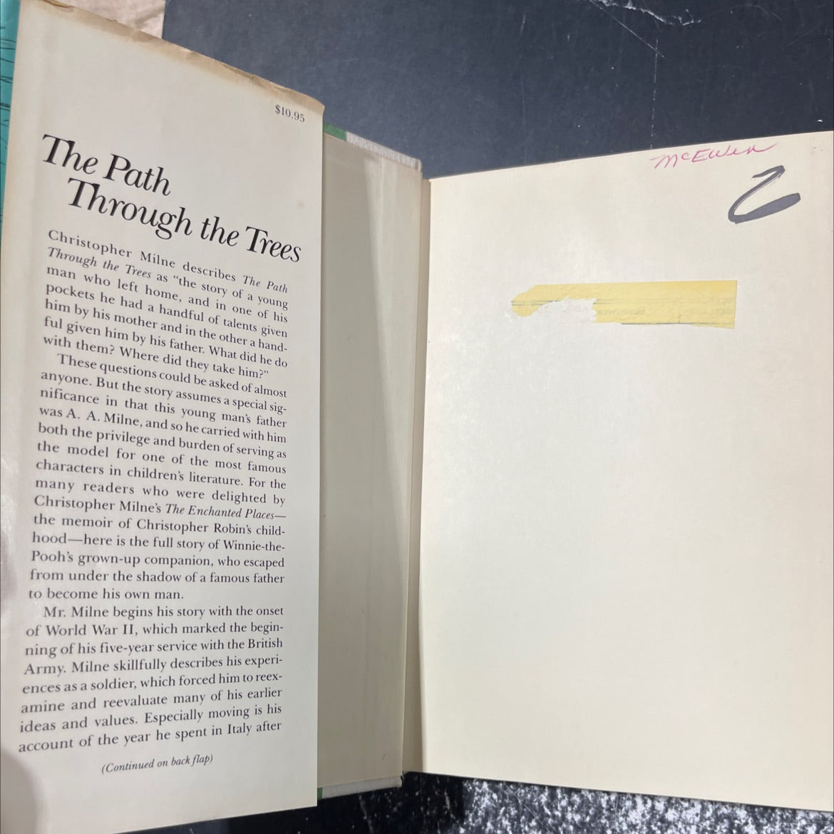 the path through the trees book, by Christopher Milne, 1979 Hardcover image 4