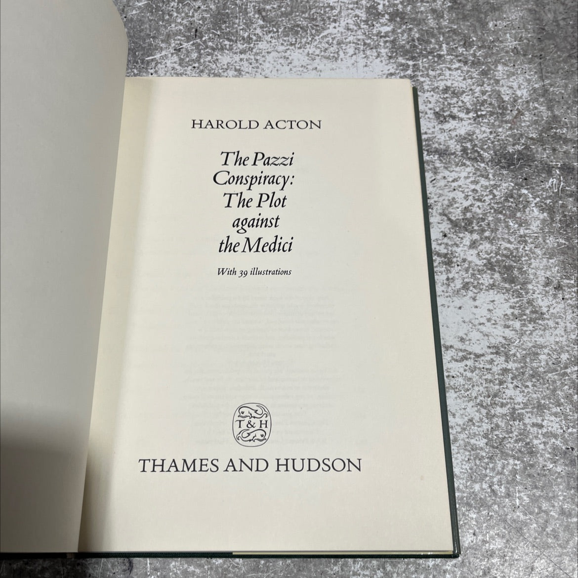 the pazzi conspiracy: the plot against the medici book, by harold acton, 1979 Hardcover image 2