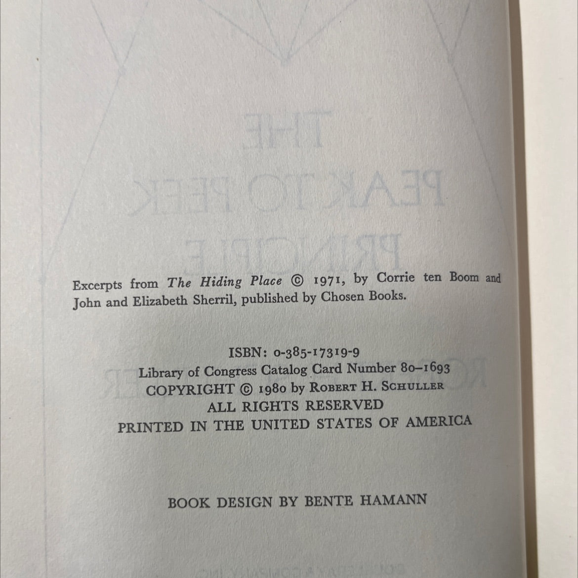 the peak to peek principle book, by robert h. schuller, 1980 Hardcover image 3