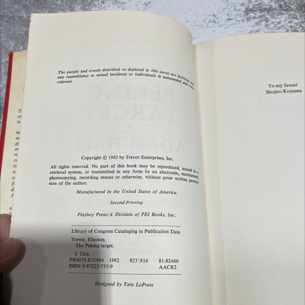 the peking target book, by elleston trevor, 1982 Hardcover image 3