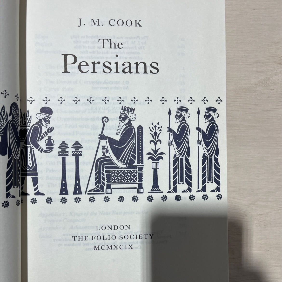 the persians book, by j. m. cook, 2001 Hardcover image 2