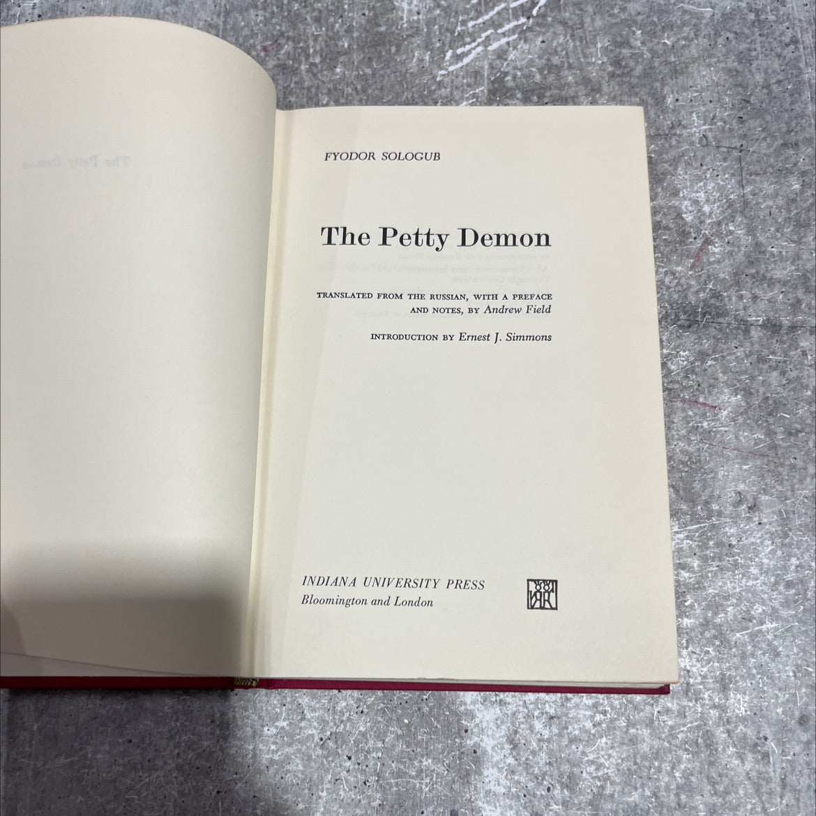 the petty demon book, by fyodor sologub, 1970 Hardcover image 2
