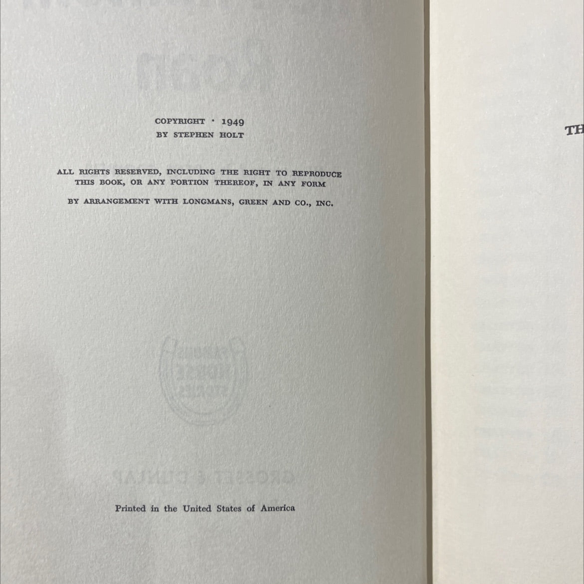 the phantom roan book, by stephen holt, 1949 Hardcover image 3